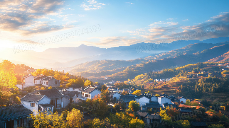 山区农村乡村民居景色图片