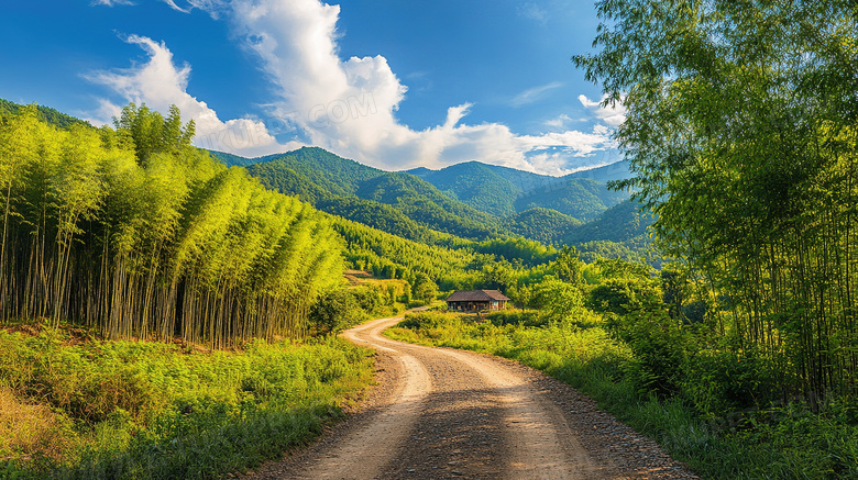 南方山区农村乡村土路图片