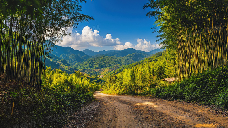 南方山区农村乡村土路图片