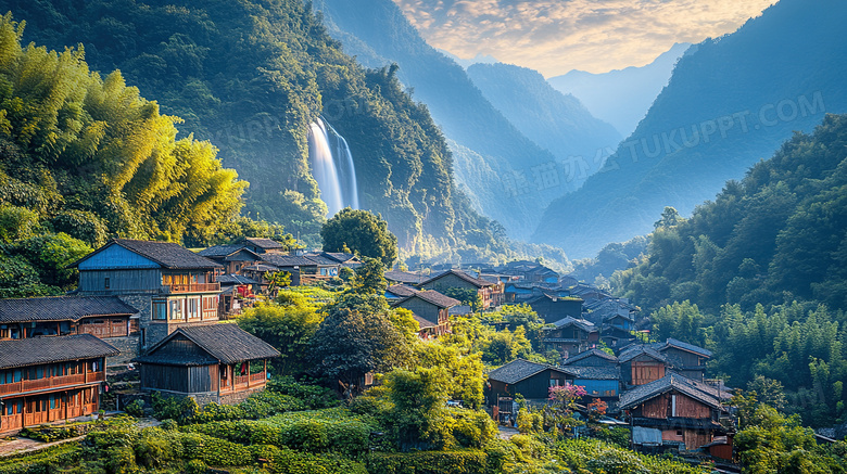 乡村农村山区苗族村落苗寨图片