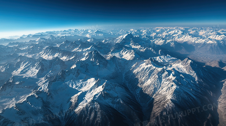 山峰积雪雪山图片