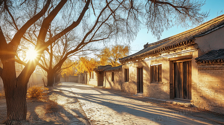 农村土房子乡村建设风光图片