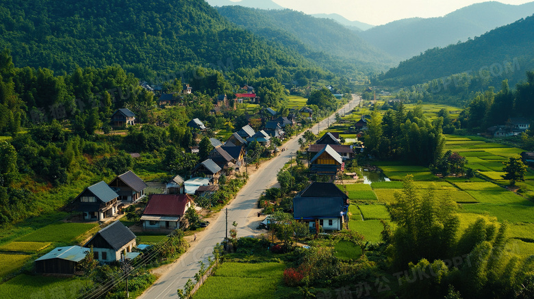 农村房子乡村建设风光图片