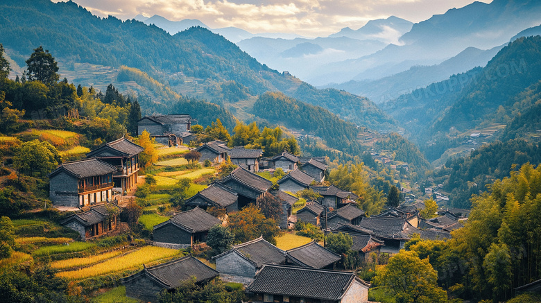 农村房子乡村建设风光图片