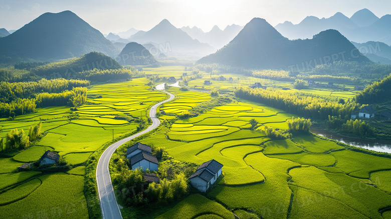 农村田地风景乡下图片