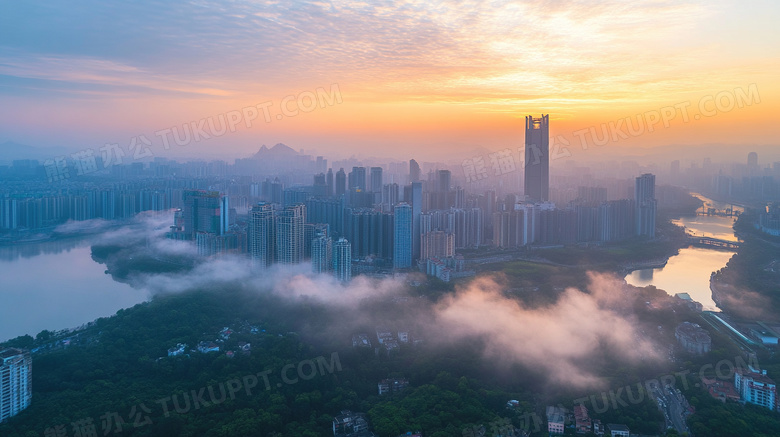 城市航拍旅游风景图片