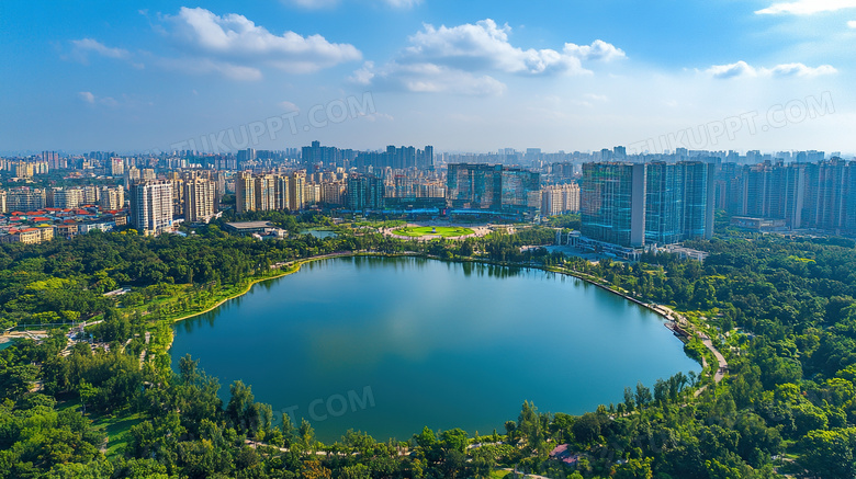 安徽省合肥市天鹅湖旅游城市图片