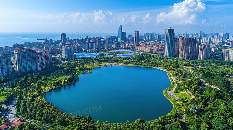 安徽省合肥市天鹅湖旅游城市图片