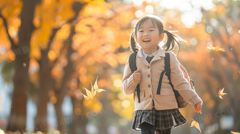 小学生上学上课图片