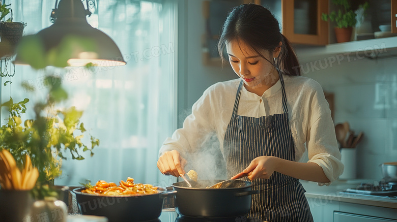 家庭生活炒菜做饭图片