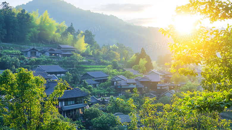 乡村房子俯瞰图图片