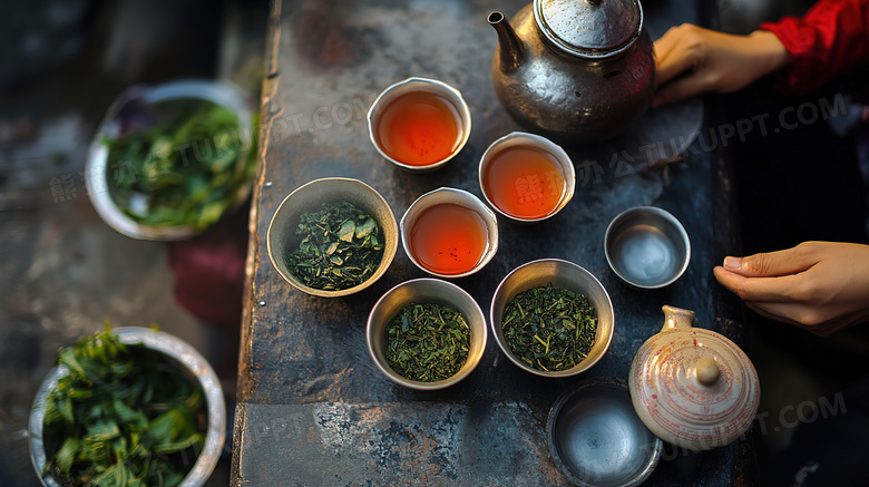 喝茶品茶茶艺茶道功夫茶图片