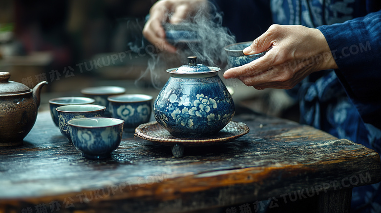 喝茶品茶茶艺茶道功夫茶图片