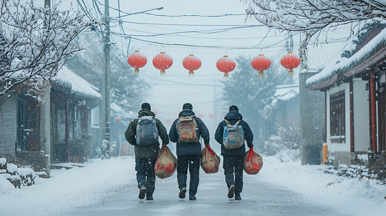 农民工返乡背影图片