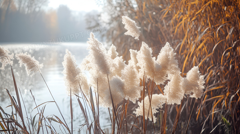 秋天的芦苇植物图片