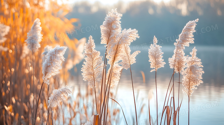 秋天的芦苇植物图片