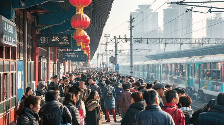 中国春节春运图片