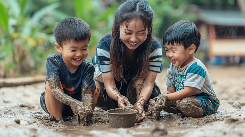 暑假妈妈带孩子体验生活图片