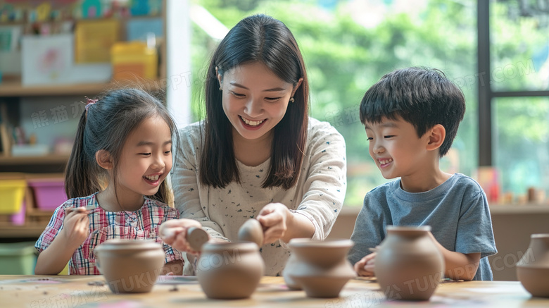 陶土陶艺少儿教育兴趣班图片