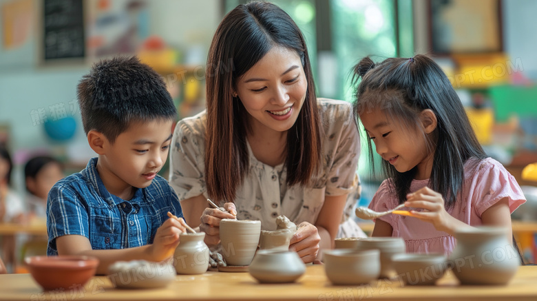 陶艺少儿教育兴趣班图片