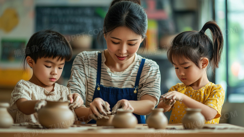 陶艺少儿教育兴趣班图片