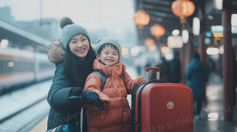 春运回家过年返乡图片