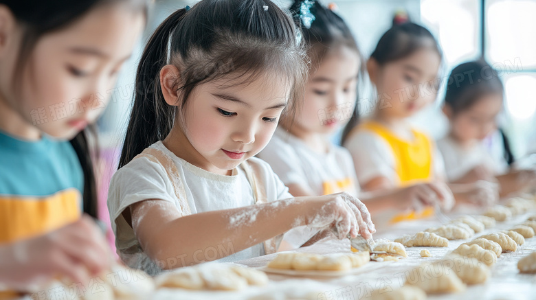 烹饪班兴趣班孩子做糕点图片