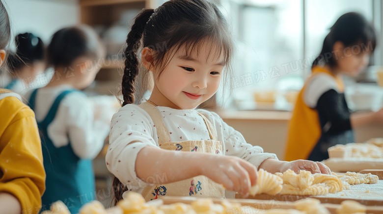 烹饪班兴趣班孩子做糕点图片