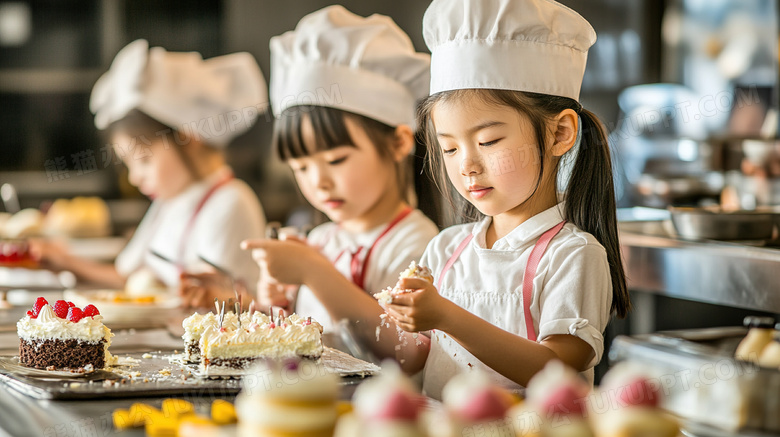 烹饪班兴趣班孩子做糕点图片