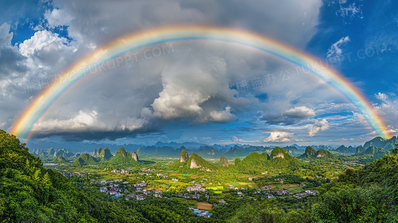 自然风景蓝天彩虹图片