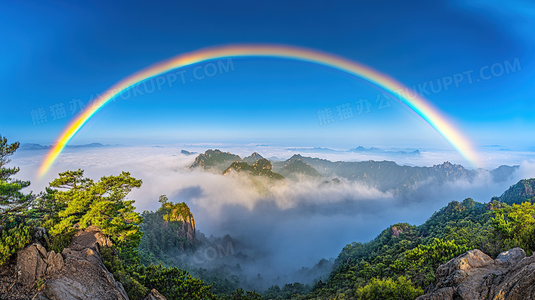 自然风景蓝天彩虹图片