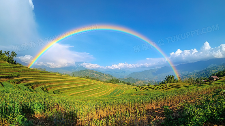 自然风景蓝天彩虹图片