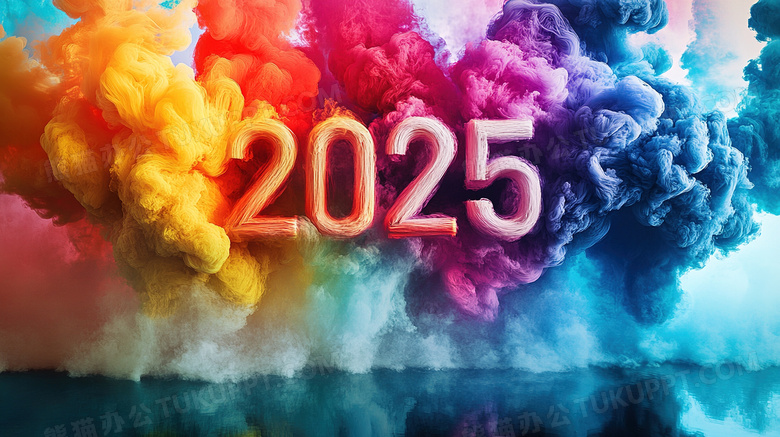 彩色烟雾材质的2025数字图片