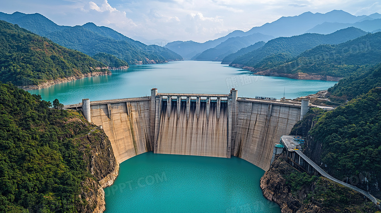 现代水利工程水库水电站大坝图片