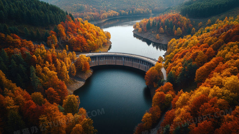 水利工程水库水电站大坝图片