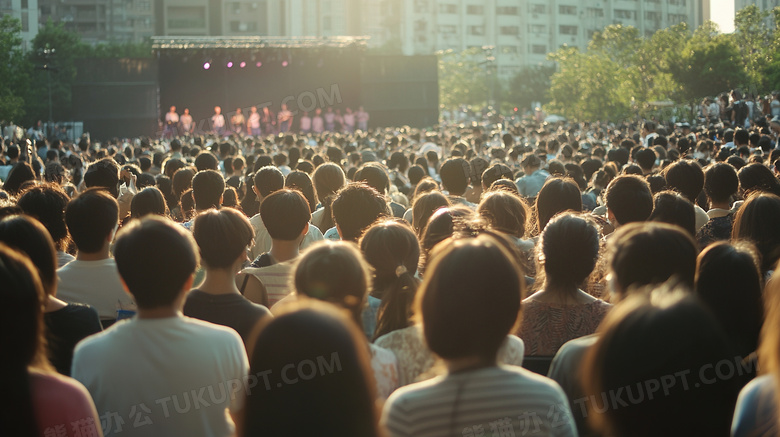 音乐节人物背影图片