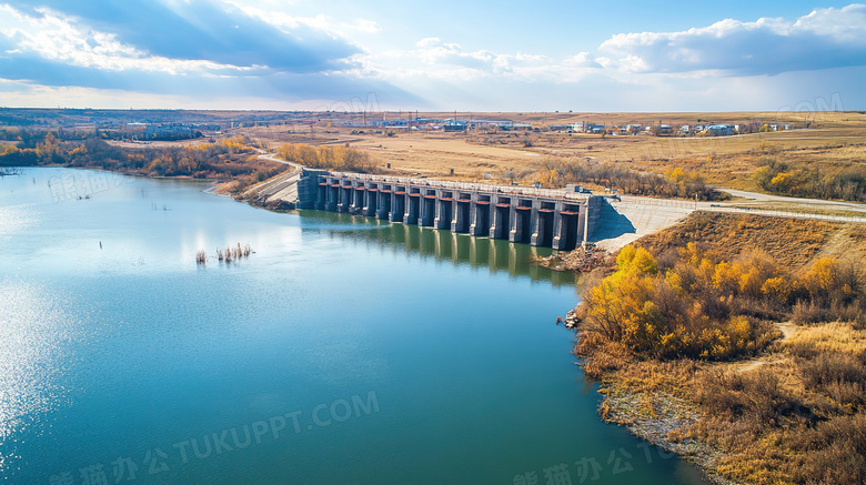 远景户外水利大坝建筑图片