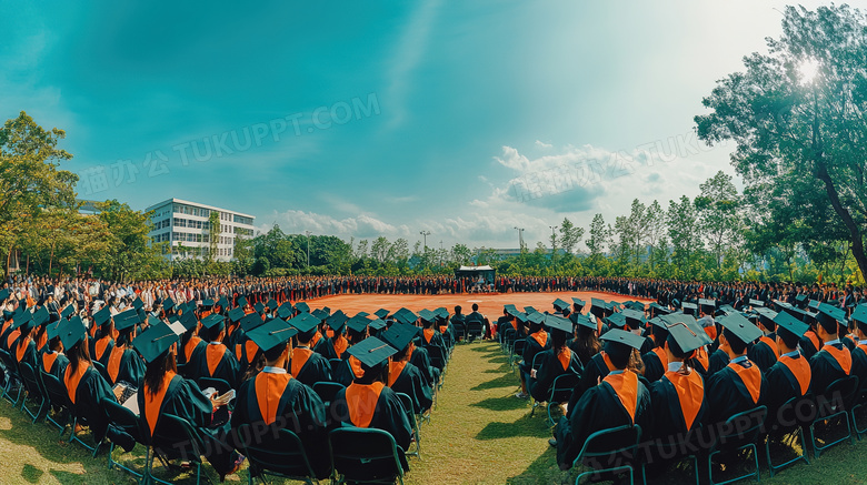 毕业典礼学生背影图片