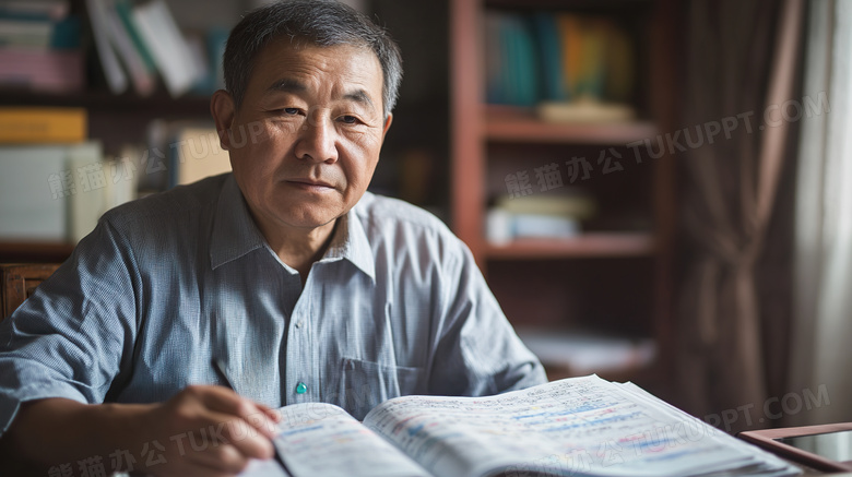 正在思考的学者图片