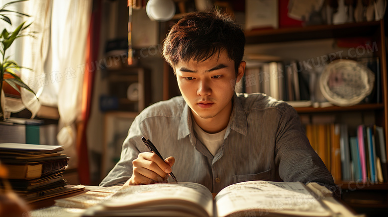 正在思考的学者图片