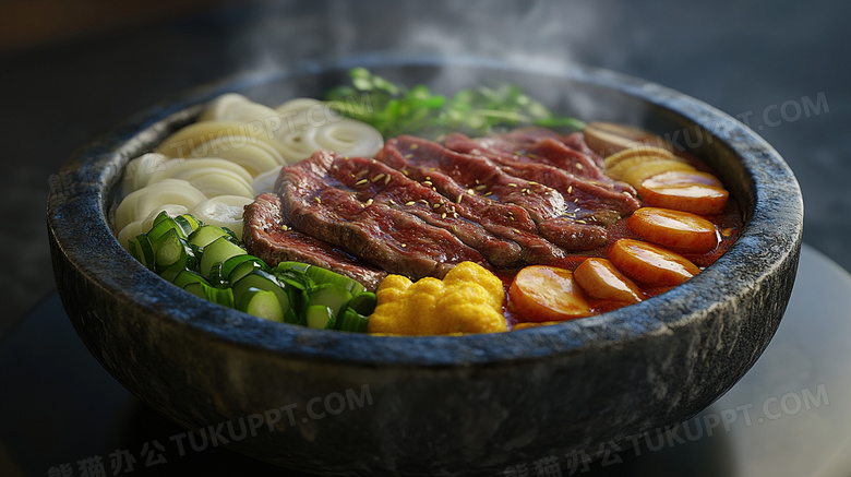 石锅拌饭韩国美食料理图片