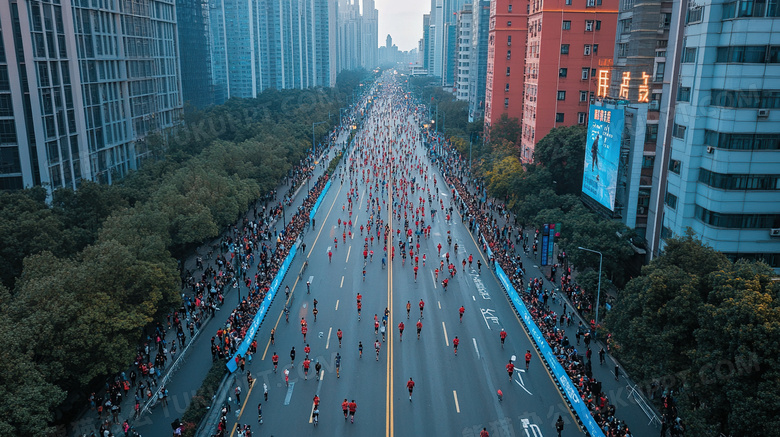 马拉松长跑体育锻炼图片