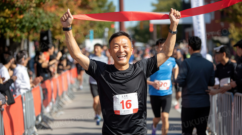 马拉松长跑体育锻炼图片