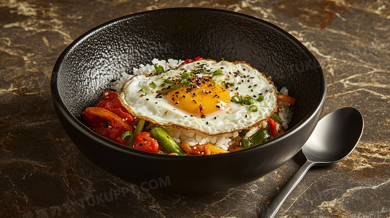 美味的韩国美食石锅拌饭图片