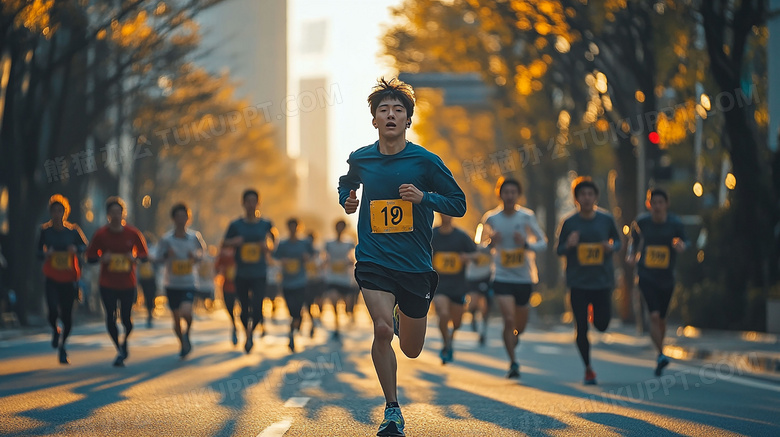 体育运动马拉松图片