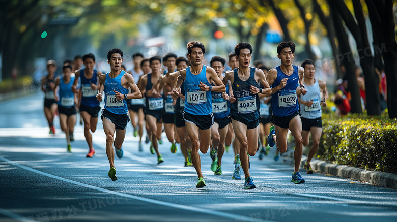 体育运动马拉松图片