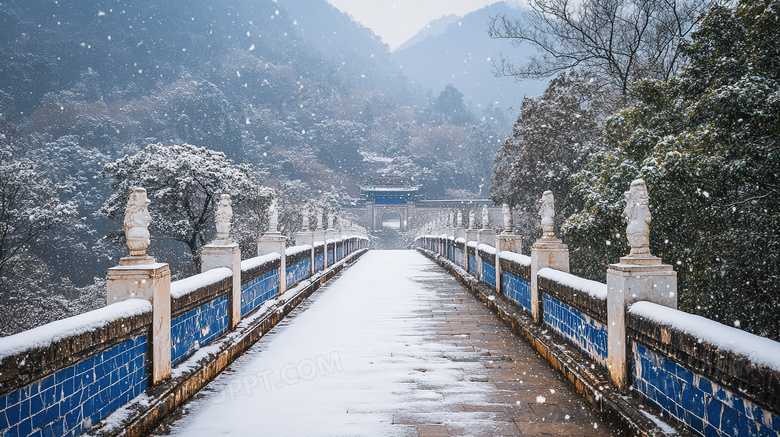 寒冬冬天户外室外雪景下雪天图片