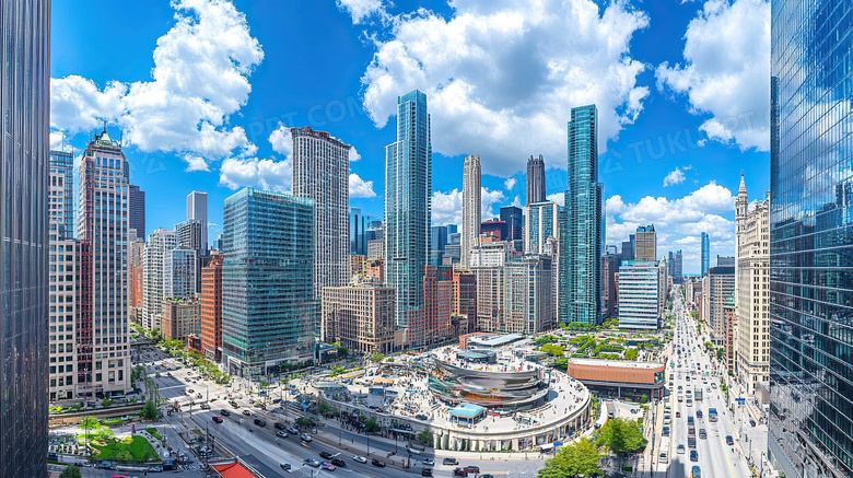城市天际线场景图片