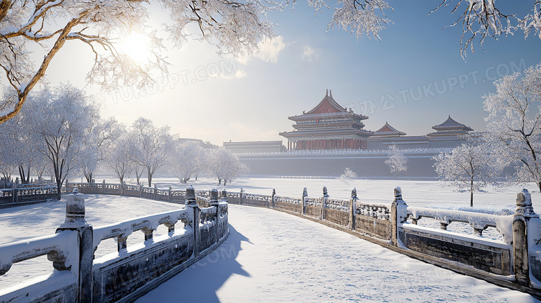 冬天皇宫紫禁城雪景图片