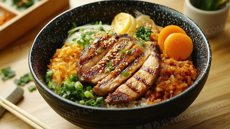 韩国料理美食烤肉饭